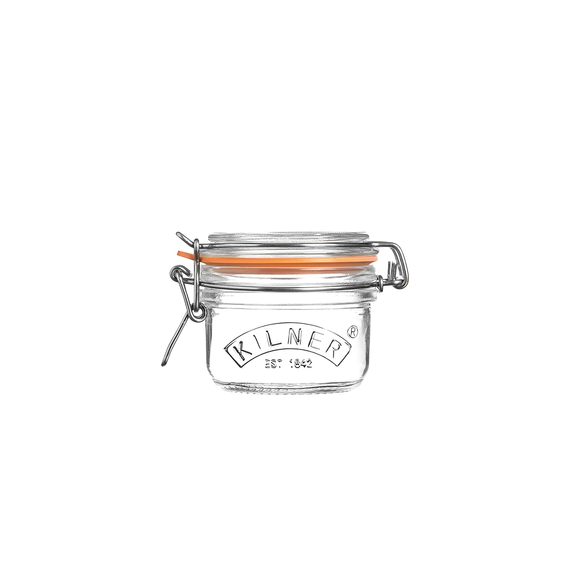 Kilner Round Clip Top Jar 0.125 Litre (125 ml) Airtight Glass Storage Jar for Preserving Spices Dry Foods Reusable