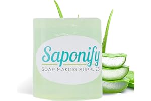 SAPONIFY SOAP MAKING SUPPLIES Saponify - 2Lb Aloe Melt and Pour Soap Base, Skin-Enhancing Pure Aloe Vera Soap Base, Easy to Use Glycerin Soap Base for Soap Making