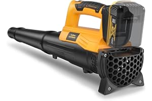 IEBUDA Cordless Leaf Blower for Dewalt 20V Battery, 450 CFM Electric Leaf Blower with 130-MPH, Copper Motor & Turn on Hold Mode, Battery Protection for Lawn Care/Yard/Patio(Battery Not Included)