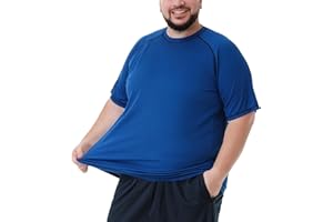 IDTSWCH Mens Big and Tall Swim Shirt Sun Protection UPF 50+ Rash Guard Quick Dry T-Shirt