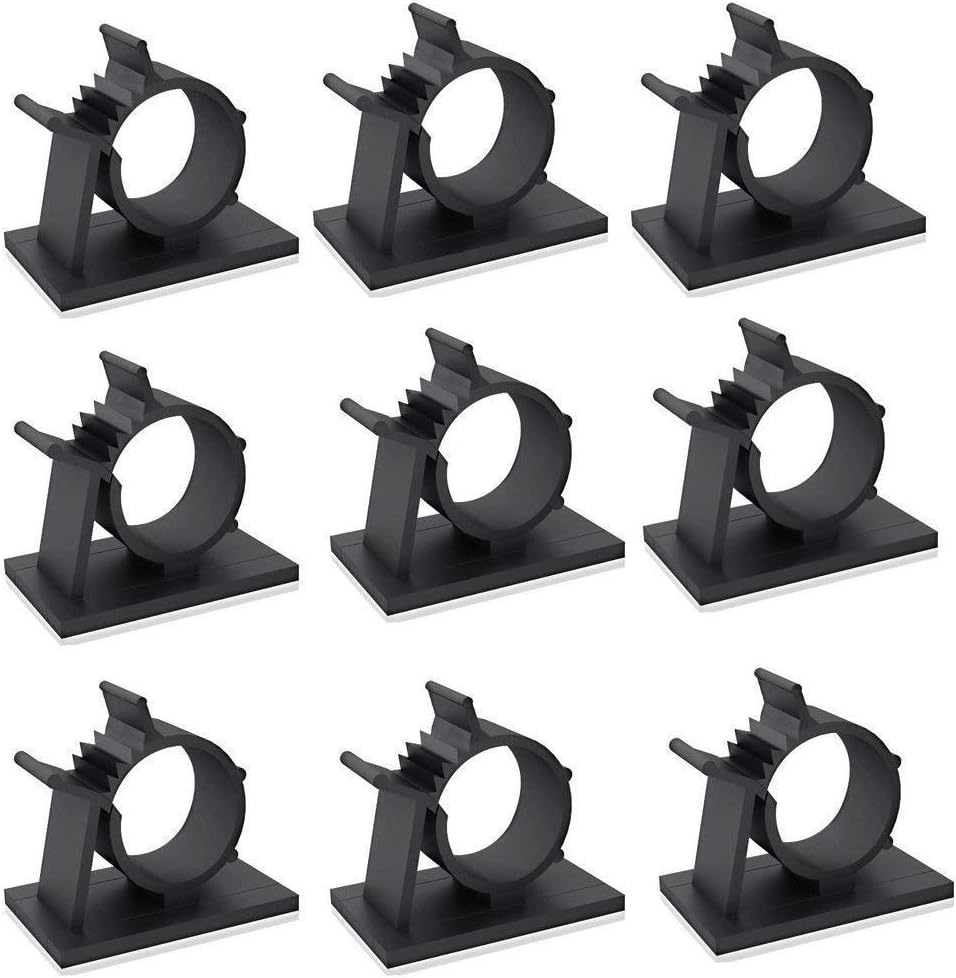 50 Pcs Black Clips Self Adhesive Backed Nylon Wire Adjustable Cable Clips Adhesive Cable Management Drop Wire Holder