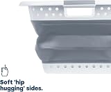 LIVIVO 58L Collapsible Laundry Basket with Handles Grey view 6