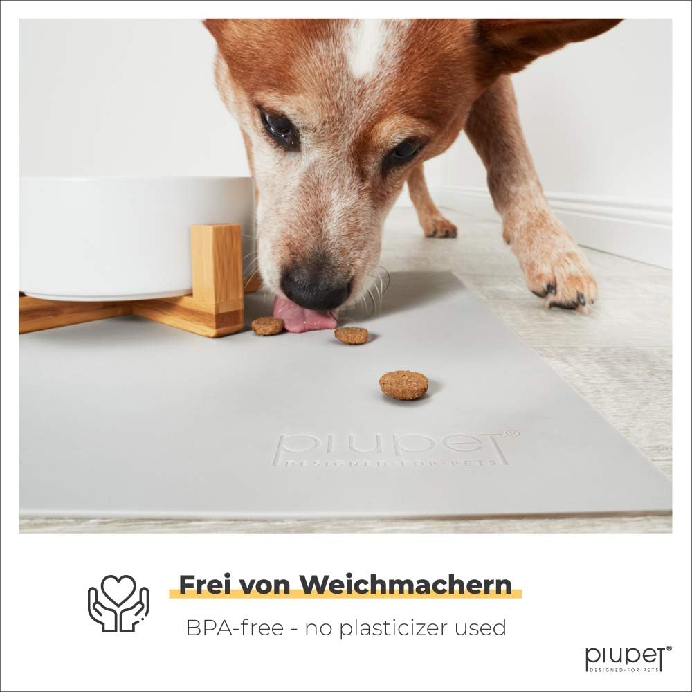 PiuPet® Pet Food Mat I 60x40cm I Waterproof mat I BPA-free I Silicone Mat I Cat Food Mat I Dog Feeding Mat I Pet Feeding Mat I cat bowl mat I Feeding Mats for Dogs - Image 5