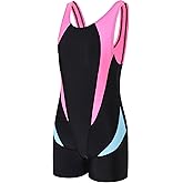 J.E Sterguard Athletic Girls' One Piece Swimsuits Girls Bathing Suits Pro for Practice Black Girl Swimsuit Size 6-16 1880-HP