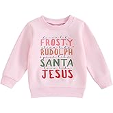 Lucikamy Toddler Baby Boy Girl Christmas Sweatshirt Letter Print Long Sleeve Crewneck Pullover Top Fall Winter Clothes