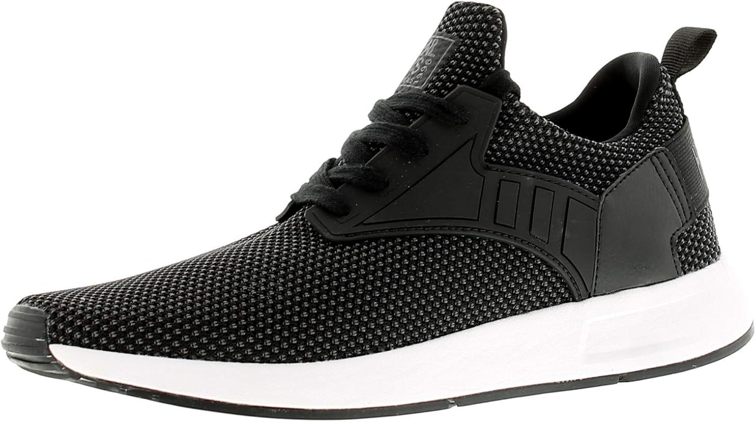 HENLEYS Scott Mens Synthetic Material Trainers Black/White 12 UK