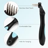 Kunoli Carpet Rake Portable Pile Lift for Rugs Dog Grooming Double Row Pins view 7