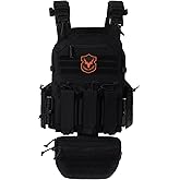 Tuxapo Tactical Molle Vest for Men with Quick Release Front Pouch Set Heavy-Duty Detachable and Reassembleable