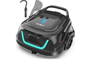 (2025 Upgraded) WYBOT A1 Pool Vacuum for Above Ground Pool, Automatic Cordless Robotic Pool Cleaner with 120 Mins, Double Filters, LED Indicator, 2.5H Charging, Ideal for Plat Pools