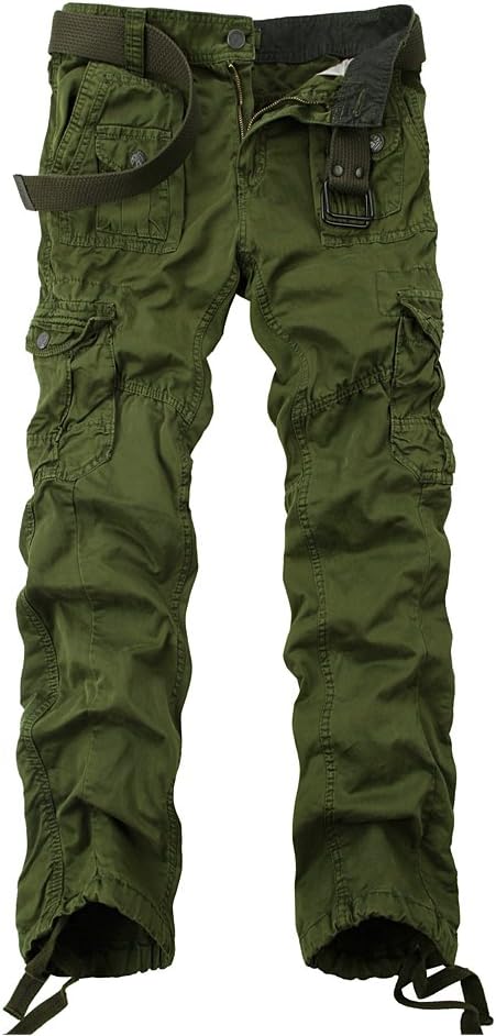 Mesinsefra Men's Multi Pocket Military Army Tactical Cargo Work Pants
