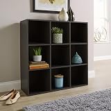 Home Source 9 Shelf Cube Bookcase Storage Unit Black