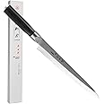 Sumteene Sushi Knife 9.5 inch(240mm), Sashimi Knife with High Carbon Stainless Steel Blade and Ergonomic Handle for Cutting Sushi & Sashimi, Fish Filleting