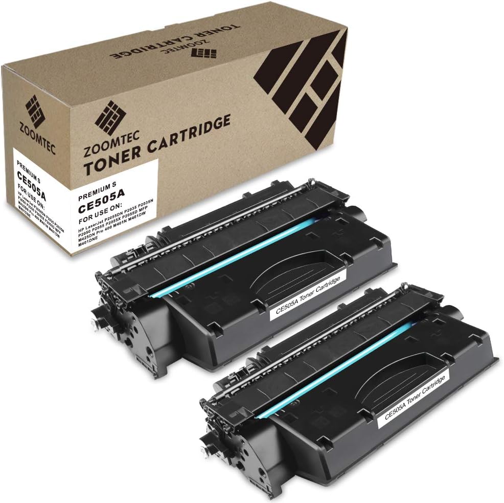 ZOOMTEC Compatible CE505A 05A Toner Cartridge Replacement for CE505X LaserJet P2035 P2035N, LaserJet P2050