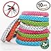 Mosquito Repellent Leather Braided Bracelet - 100% Natural Insect Repeller 10 pack, DEET Free, No Spray Pest Control Safe For Babies, Kids, Adults. Perfect for Outdoor and Indoor. Multicolor