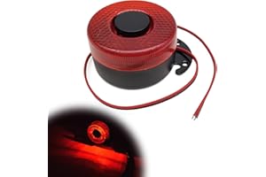 CMERTO Car Back-up Alarm 12V/24V 105DB Reverse Beeper Backup Alarm Vehicle Auto Back Up Horn Truck Backup Horn With LED Light Buzzer Siren Waterproof Universal Backup Accessories