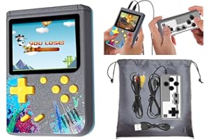 KJARROW Handheld Gameboy Mini Game Player for Kids and Adults, Retro Game Console with 500 in 1 Built-in Video Games, Portable Game Machine Gift for Family and Friends, Support 2 Players and Connecting to TV