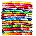 Premium Rainbow Color Embroidery Floss - Cross Stitch Threads - Friendship Bracelets Floss - Crafts Floss - 14 Skeins Per Pack Embroidery Floss, Light Mocha Brown Gradient