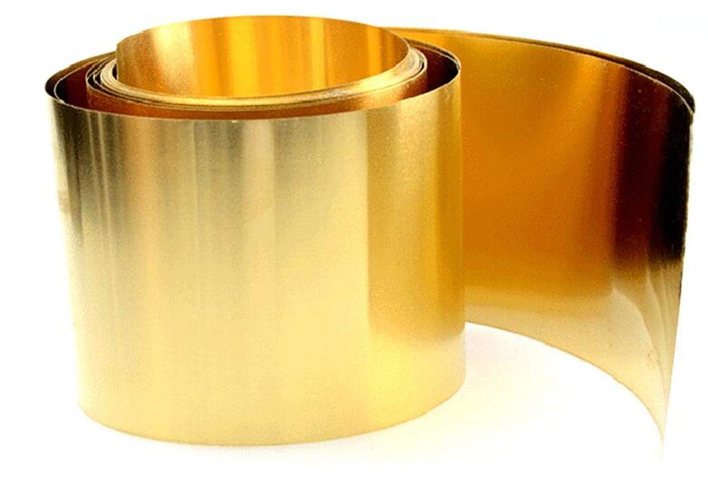 WEKOW Brass Strip Sheet 0.03mm/0.05mm/0.1mm/0.2mm, Width 100mm, Length 1 Meter