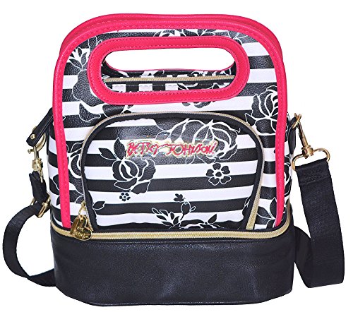 Click Here to See More Images Betsey Johnson Be Mine Top Handle Lunch Tote Bag, Black