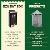 WildYard Wooden Bat Box Single Chamber Black Weatherproof Easy Hang Garden view 5