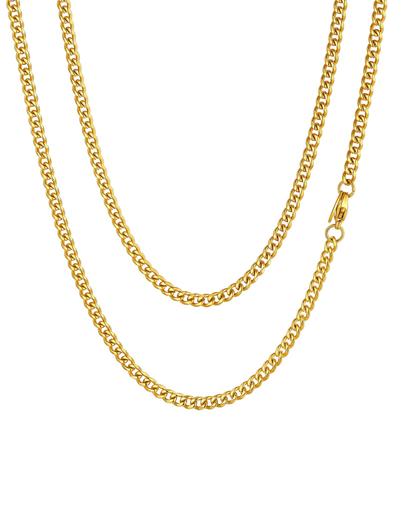 Gold Necklace Chain for Men - Stainless Steel Gold Plated — image 1