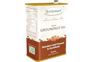 SDPMart Cold pressed virgin Groundnut oil/Peanut Oil - 5 Ltr | Chekku Oil