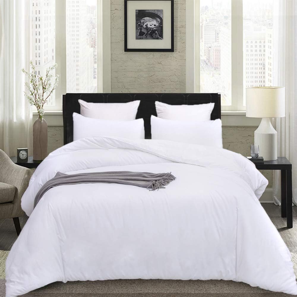 CLOTHKNOW White Comforter Sets Twin Cotton Girls Boys