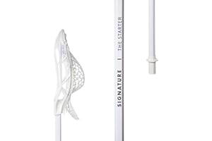 SIGNATURE LACROSSE Signature Starter Stick - 28" or 19.5" - The Best Starter Stick for Kids - Pro Strung Pocket, Lightweight Plastic Shaft, Play Ready Lacrosse Stick, for Entry Level First Time Player