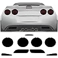 NDRUSH Smoked Taillight Rear Marker Lights Vinyl Tint Film Precut Overlay Tail Light Wrap Cover Compatible with Chevy Corvette 2005-2013