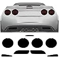 NDRUSH Smoked Taillight Rear Marker Lights Vinyl Tint Film Precut Overlay Tail Light Wrap Cover Compatible with Chevy Corvett