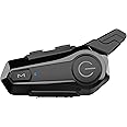 SOFFRIA Motorcycle Bluetooth Headset E1 2 Riders Wireless 400M Dirt Bike Helmet Intercom with CVC Noise Cancellation Stereo Music IPX6 Waterproof for Half/Open Face Helmet