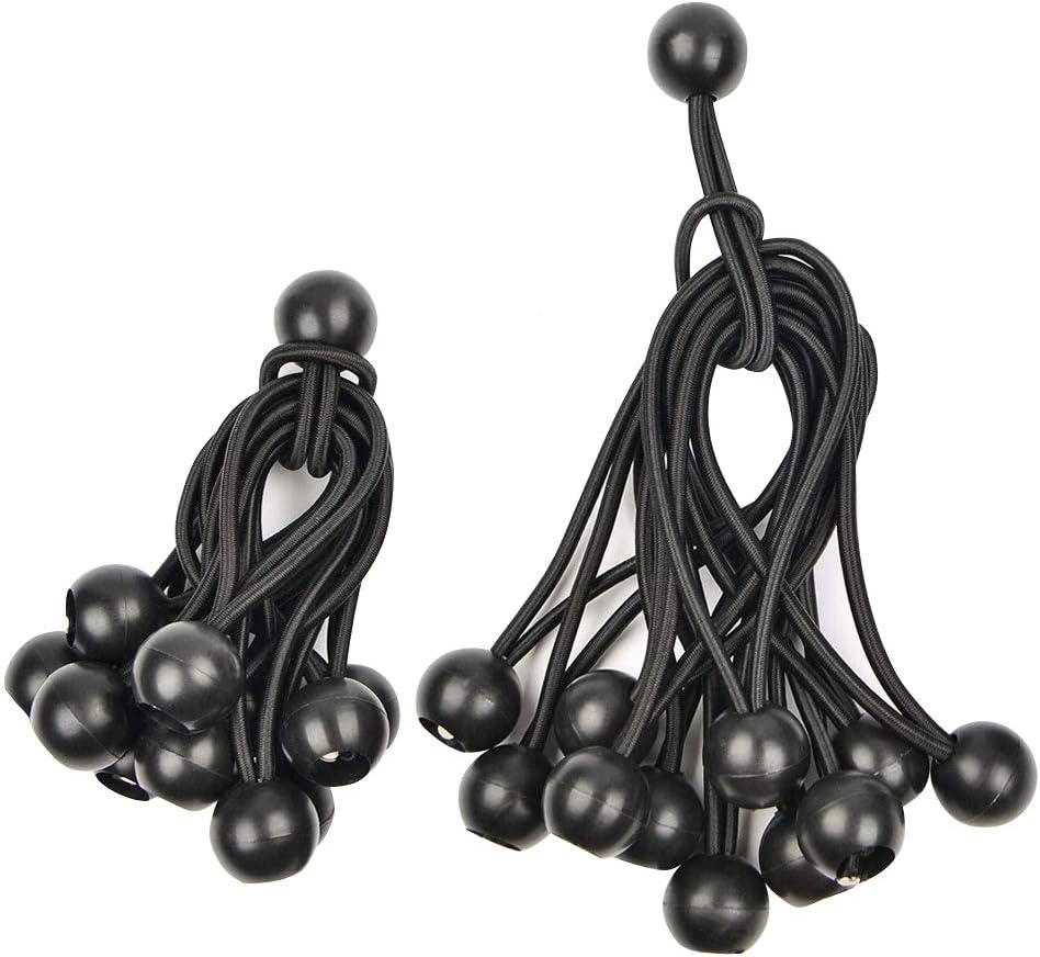YIXISI 40 PCS Ball Bungee Cords, Bungees Balls, Tarpaulin Bungee Balls, Elasticated Tarpaulin Rope, Tarpaulin Straps