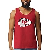 Hybrid Sports NFL - Kansas City Chiefs - Distressed Team Logo - Men's Lightweight Fan Tank Top - Size 2 X-Large - Red