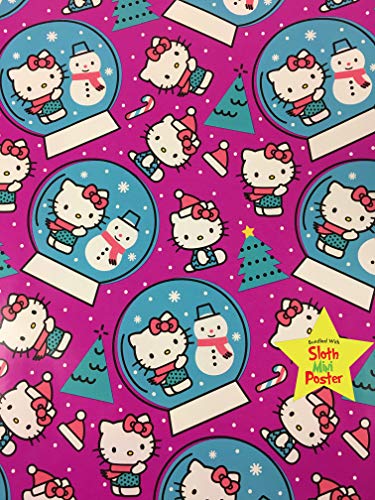 Hello Kitty Christmas Gift Wrapping Paper -40 Square Feet 1 Roll