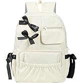 RTGNEI Kawaii Coquette Backpack with Bows for Teen Girls School Bookbag Aesthetic Dance Bag