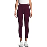 Women's Active High-Waisted Leggings with Bottom Side Mesh (Purple - M)
