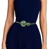 JASGOOD Women Skinny Stretch Metal Belt for Dress Thin Waist Belt for Women