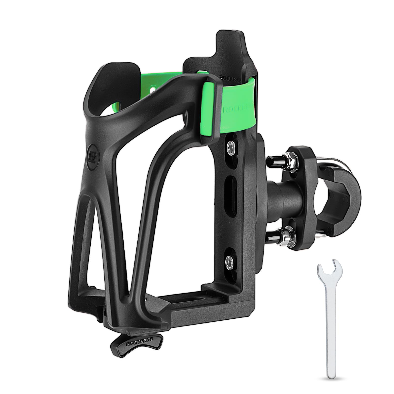 ROCKBROS Bike Water Bottle Holder Lightweight Bicycle Drinks Holder 360°Rotation Cycling Water Bottle Cage for Road Mountain Bikes Strong Cup Holder Fits Bottles With 6~8.5cm Diameters