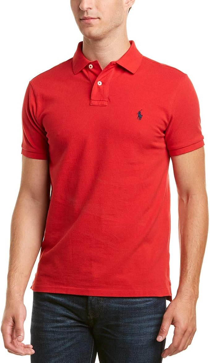 Polo Ralph Lauren Polo Slim Fit Homme Personnalisé (XXLarge, Rouge