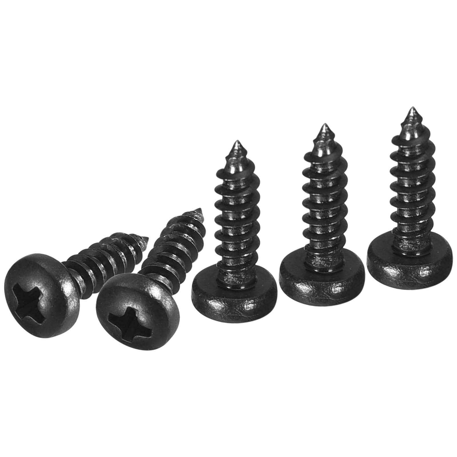 DTGN #4x3/8" Phillips Pan Head Self-tapping Screw - 100Pack - Black Oxide 304 Stainless Steel Sheet Metal Screws Wood Screws