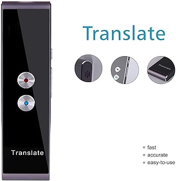 Amazon Com Nuevo T8 De Bolsillo Traductor De Voz Inteligente Tiempo Real Discurso Traduccion 33 Idiomas Para Viajar Negocios Compras Reuniones Traductor Negro Electronics