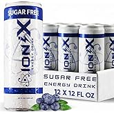 Zero Sugar Energy Drink - ionix Nootropic Drink to Boost Focus and Mood with L-Theanine, Natural Green Tea Caffeine, Vitamins & Prebiotic for Gut Health - 12 fl oz Cans (Pack of 12)