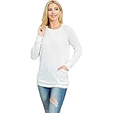 Chunky Waffle Knit Round Crewneck Relaxed Sweater - Cozy Long Sleeve Warm Pullover Loose Tunic