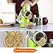 Ogori Vegetable Mandoline Chopper, 3-Blades Manual Vegetable Slicer,Efficient and Fast Vegetable Fruit Cutter Cheese Shredder, Speedy Rotary Drum Grater Slicer with Strong-Hold Suction Cup(Green)