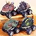 Dinosaur Toys - Pull Back Dinosaur Cars Toys, Educational Kids Realistic Dino Figures Toys, Creative Gifts for Boys Girls, Includes 4-Pack Dino Vehicles Cars with Big Tire Wheel, 15-Pack Dino Toys