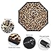 Kobold Silica Gel Handle Leopard Pattern Double Layers Canopy Parasol Umbrella Windproof Travel Compact UV Protection Umbrellas Lightweight