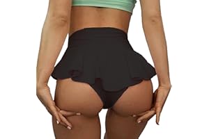JOINFUN Women's High Waist Workout Gym Shorts Sexy Club Hot Pants Yoga Booty Shorts Dance Skirts
