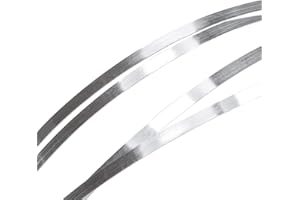 UGEMS .999 Fine Silver Bezel Wire, Flat 3/16" (4.68mm) Width, 0.38mm Thickness, Soft for Easy Draping, Ideal for Jewelry Bezels - Sold in 12-Inch Lengths - SKU: ss08803