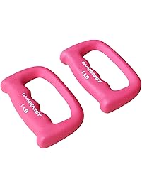GYMENIST Set of 2 Hand Shaped Neoprene Exercise Workout Jogging Walking Cardio Dumbbells Pair