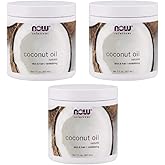 NOW Foods Pure Coconut Oil , 7 oz (Pack of 3)